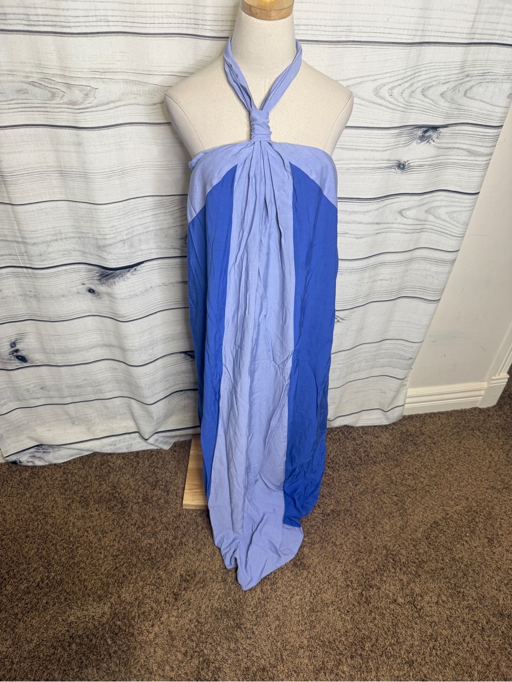 Nine West Strapless Maxi Dress in Periwinkle